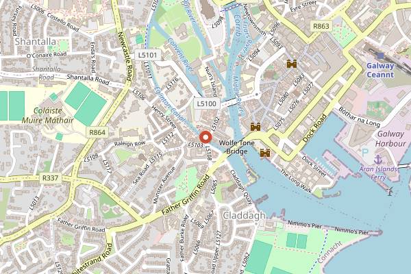 Map showing An Tobar Nua in Galway