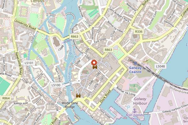 Map showing Lighthouse Cafe in Galway