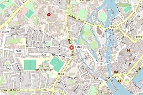 Map showing Mr Waffle in Galway