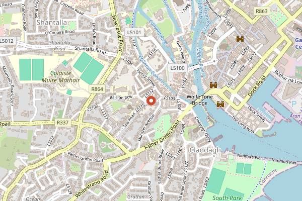 Map showing Massimo in Galway