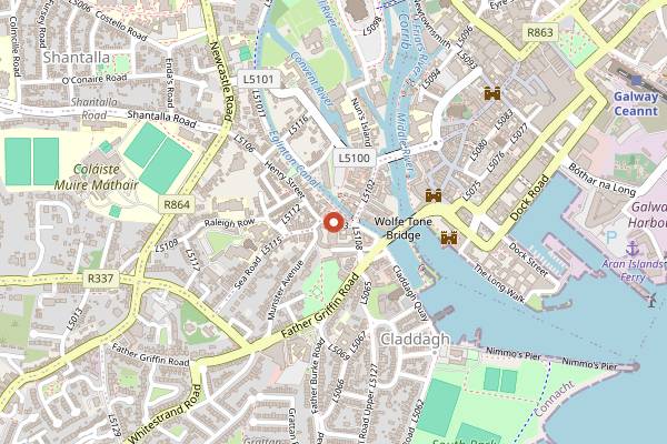 Map showing Plamas in Galway