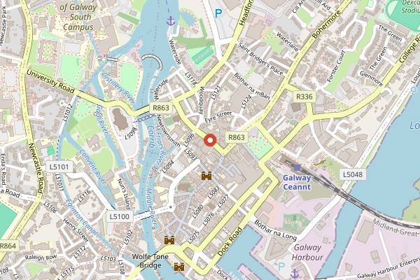 Map showing Capital Turkish Kebab House in Galway