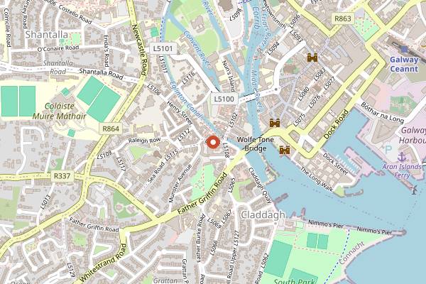 Map showing Pizza Time in Galway