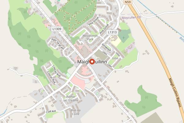 Map showing Moycullen Farmers Market in Galway