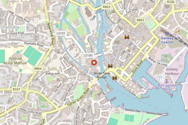 Map showing Darog Wine Bar in Galway