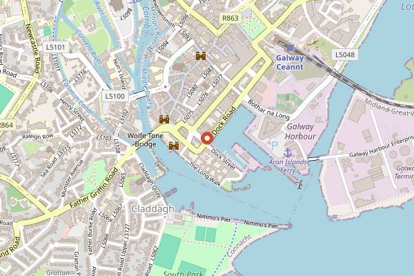 Map showing Rúibín in Galway