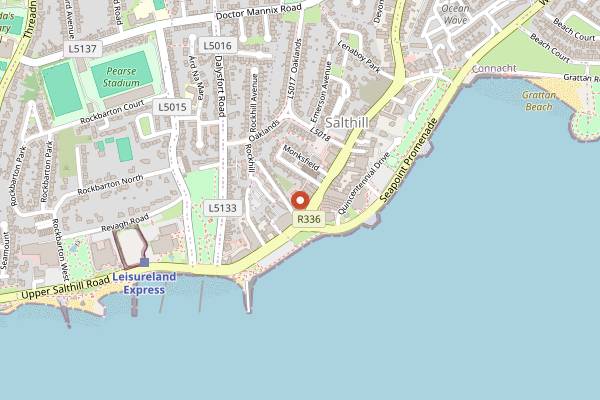 Map showing Oslo Bar in Galway