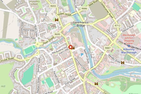 Map showing Smithwick's Experience in Kilkenny