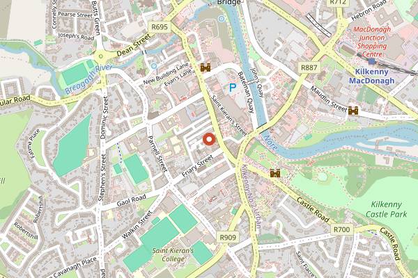 Map showing Fragola Cafe in Kilkenny