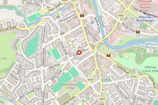 Map showing Aroi Asian Fusion in Kilkenny