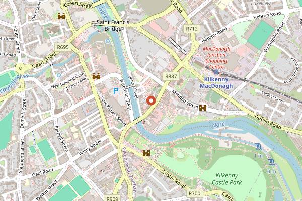Map showing Kilkenny Beer Festival in Kilkenny