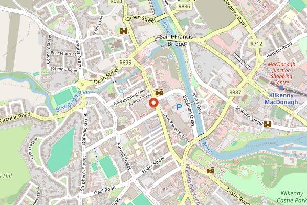 Map showing Foodworks in Kilkenny