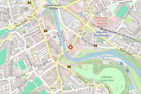 Map showing Langton's Bar and Restaurant in Kilkenny