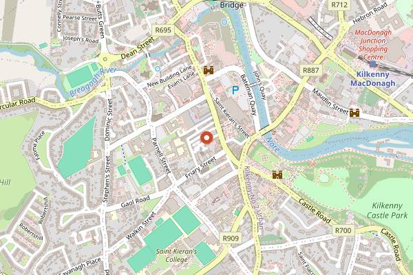 Map showing Lyla's in Kilkenny
