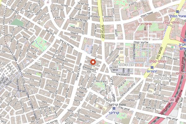 Map showing Bellboy in Tel Aviv