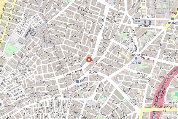 Map showing Cafe 65 in Tel Aviv