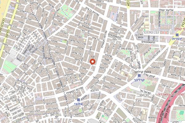 Map showing Meshek Barzilay in Tel Aviv