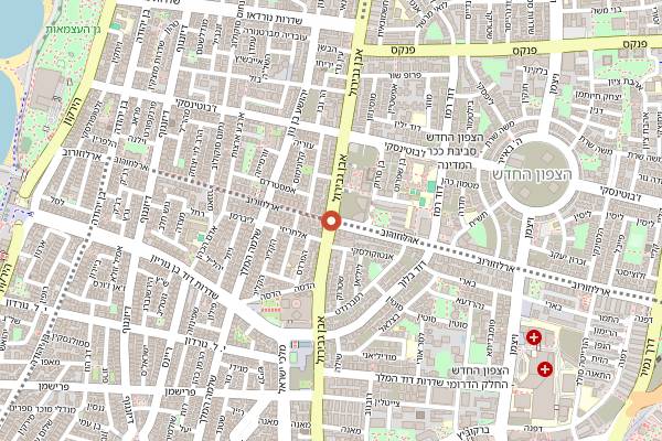 Map showing Cafe Alma in Tel Aviv