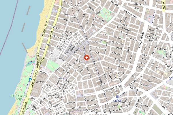 Map showing Mifgash Rambam in Tel Aviv