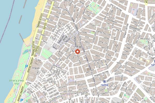 Map showing Vermuteria in Tel Aviv