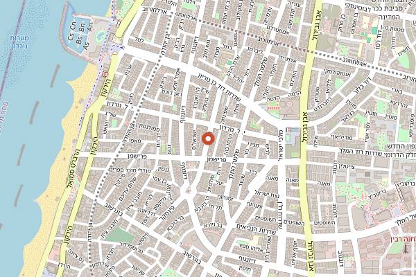 Map showing Nahat in Tel Aviv