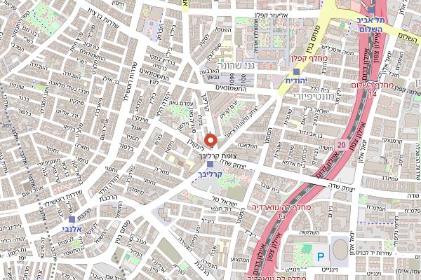 Map showing Bodega in Tel Aviv