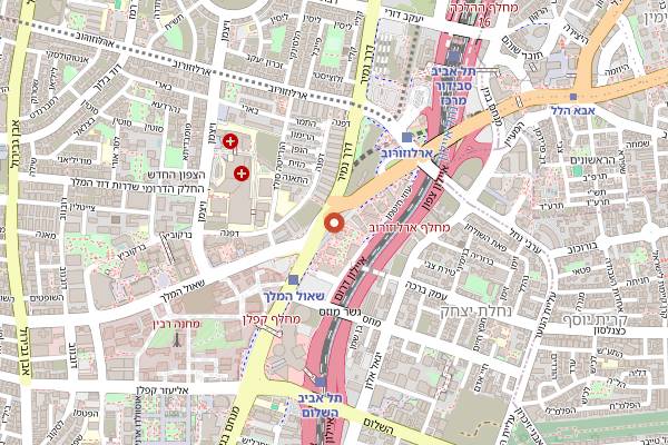 Map showing Malka in Tel Aviv