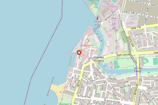 Map showing Tel Aviv Port Market in Tel Aviv