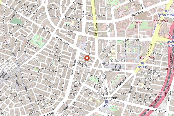Map showing Butler in Tel Aviv