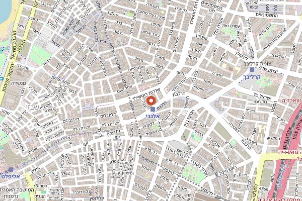 Map showing Radio EPGB in Tel Aviv