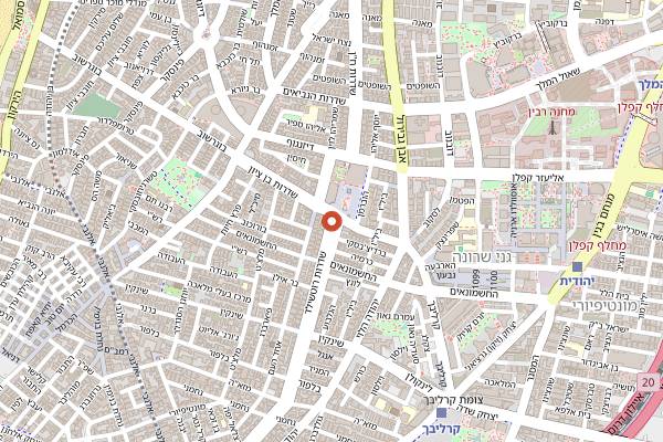Map showing Speakeasy Rooftop on Rothschild in Tel Aviv