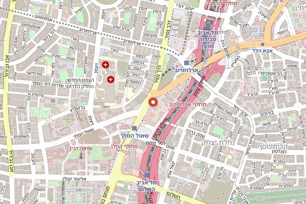 Map showing Zappa Tel Aviv Midtown in Tel Aviv