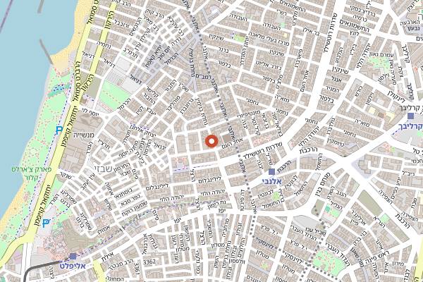 Map showing A.K.A in Tel Aviv