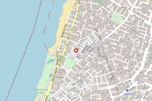 Map showing M25 in Tel Aviv