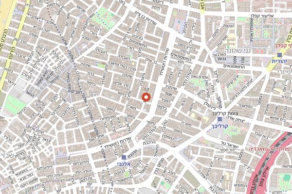 Map showing Meshek Barzilay in Tel Aviv