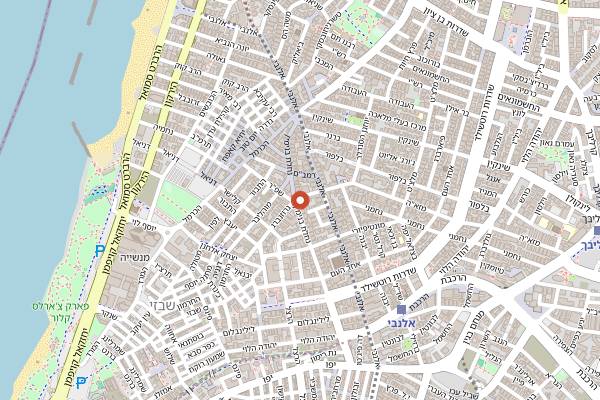 Map showing Pereh in Tel Aviv