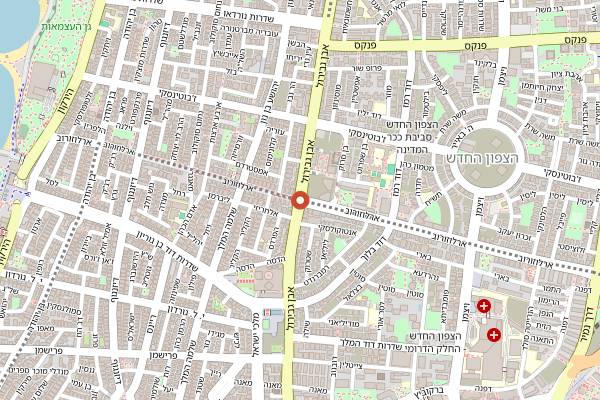 Map showing Rashel in Tel Aviv