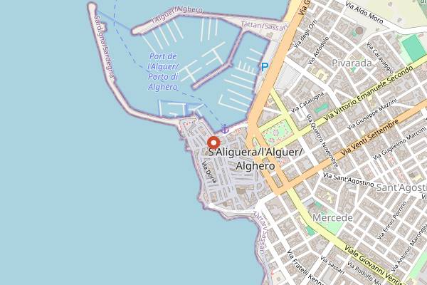 Map showing Cafè Latino in Alghero