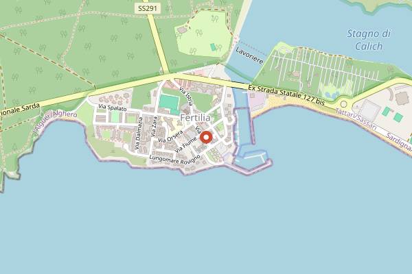 Map showing Kairos Pub in Alghero