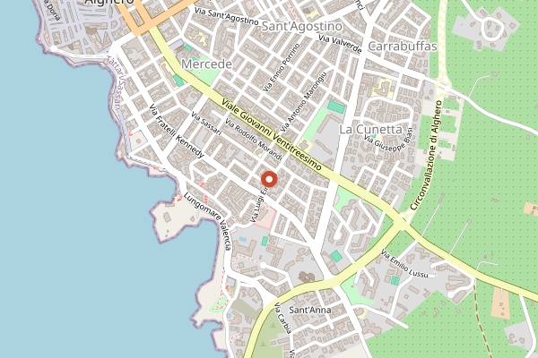Map showing Bon Bons in Alghero