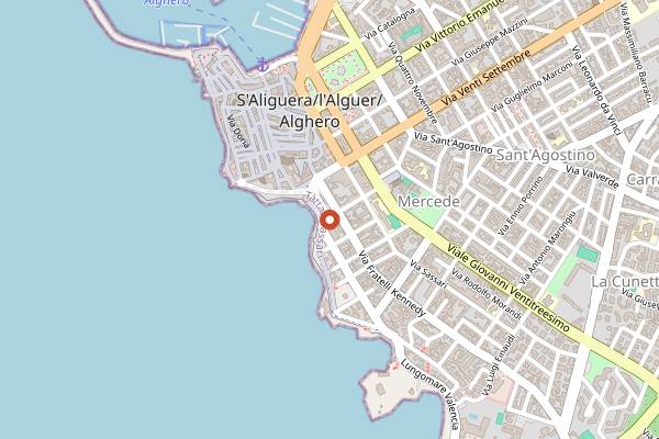 Map showing Mos Tapas in Alghero