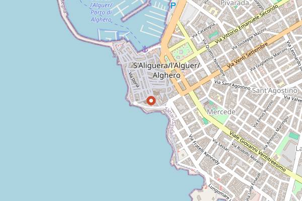 Map showing Al Tuguri in Alghero