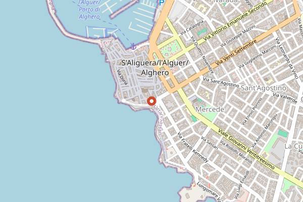 Map showing Il Pavone in Alghero