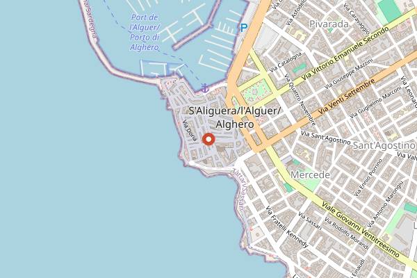 Map showing Trattoria Caragol in Alghero