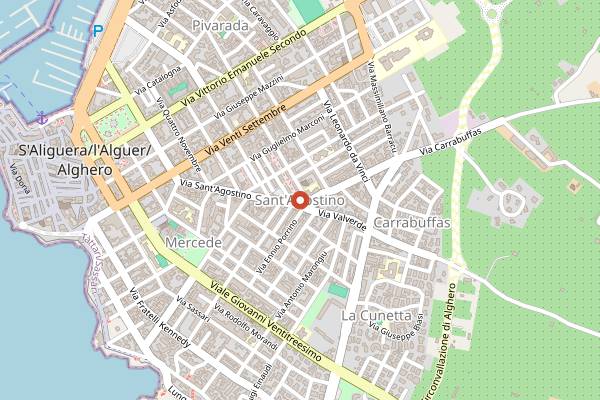 Map showing Mercato di Campagna Amica in Alghero