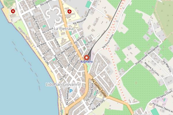 Map showing Tenute Sella & Mosca in Alghero