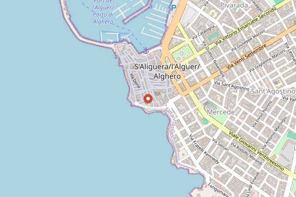 Map showing Prosciutteria Sant Miquel in Alghero