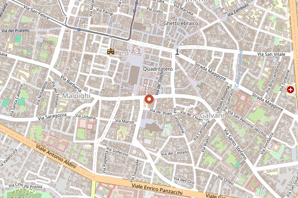 Map showing Cremeria Funivia in Bologna