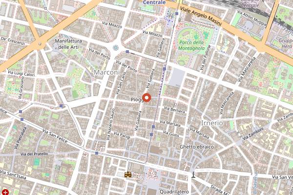 Map showing Il Forno di Un Chicco in Bologna