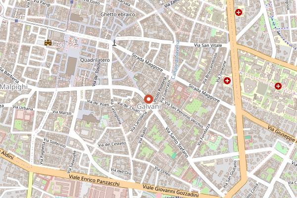 Map showing La bottega di Un Chicco in Bologna